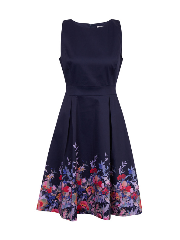 Orsay Tmavomodré dámske kvetinové šaty ORSAY