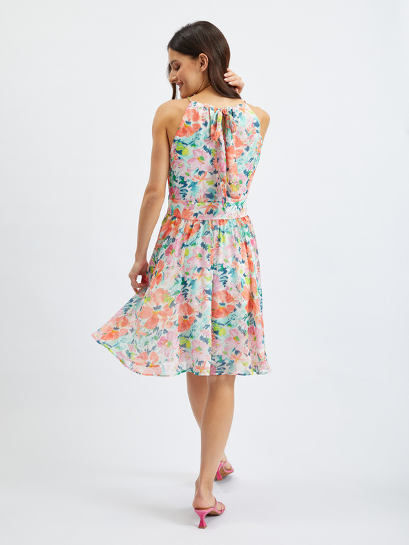 Orsay Červené a krémové dámske kvetinové šaty ORSAY