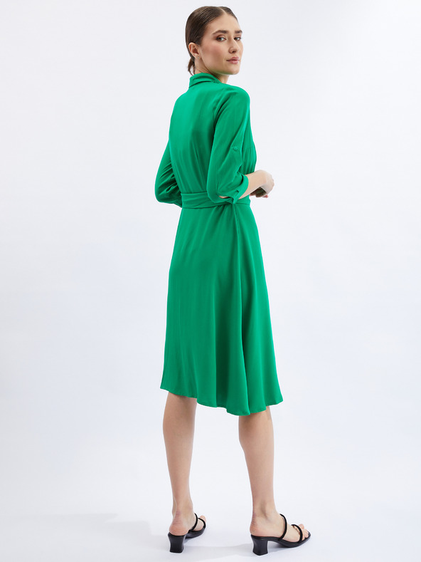 Orsay Zelené dámske košeľové šaty ORSAY