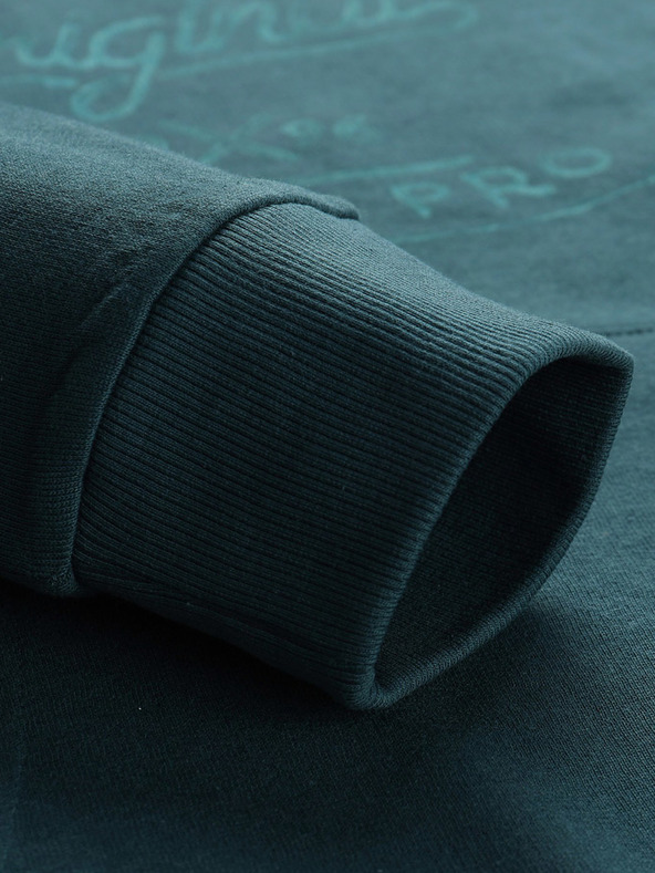 ALPINE PRO Pánska bavlnená mikina ALPINE PRO KYTOR zelená