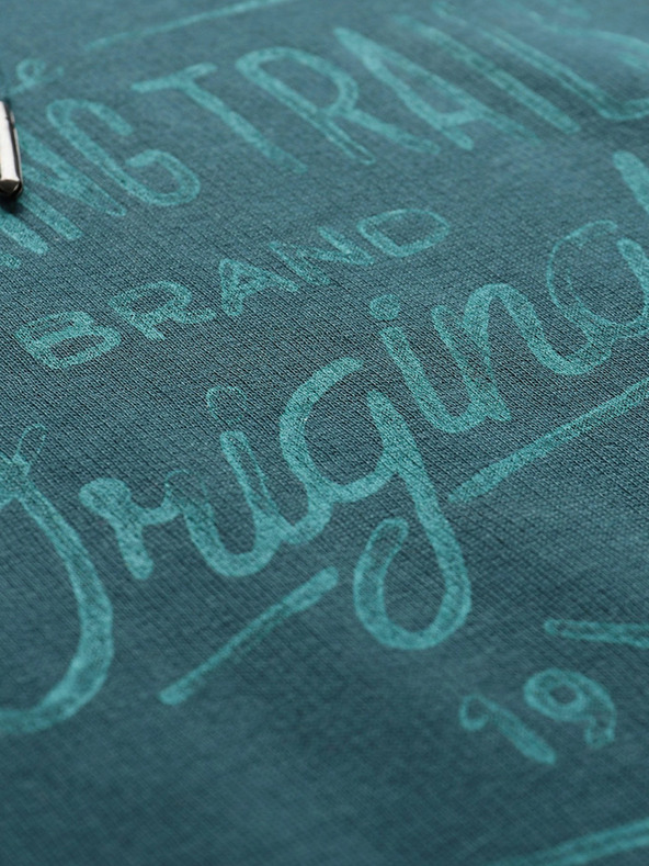 ALPINE PRO Pánska bavlnená mikina ALPINE PRO KYTOR zelená