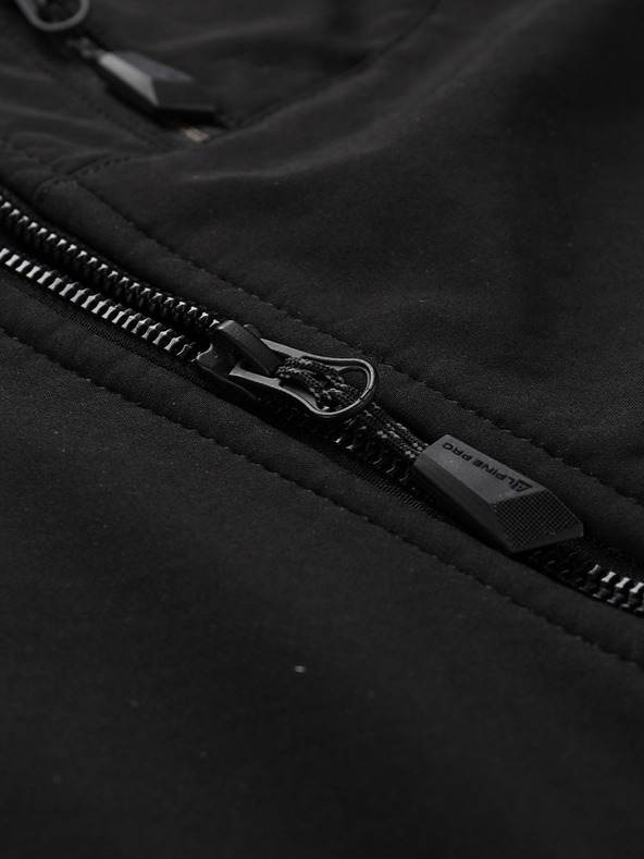 ALPINE PRO Pánska softshellová bunda s membránou ALPINE PRO LANC čierna