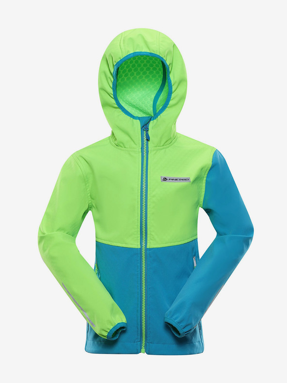 ALPINE PRO Detská softshellová bunda s membránou ALPINE PRO GROLO zelená