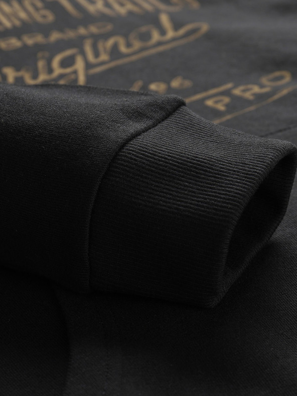 ALPINE PRO Pánska bavlnená mikina ALPINE PRO KYTOR čierna