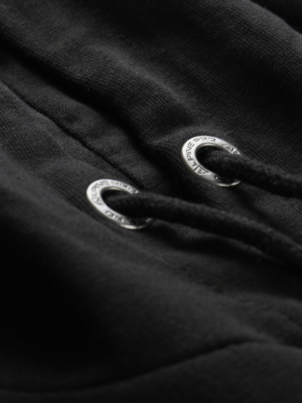 ALPINE PRO Pánska bavlnená mikina ALPINE PRO KYTOR čierna