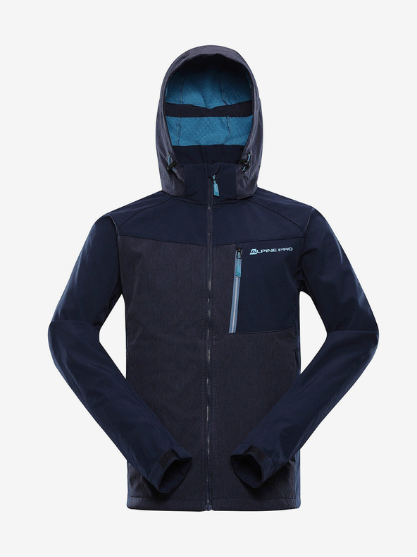 ALPINE PRO Pánska softshellová bunda s membránou ALPINE PRO LANC modrá