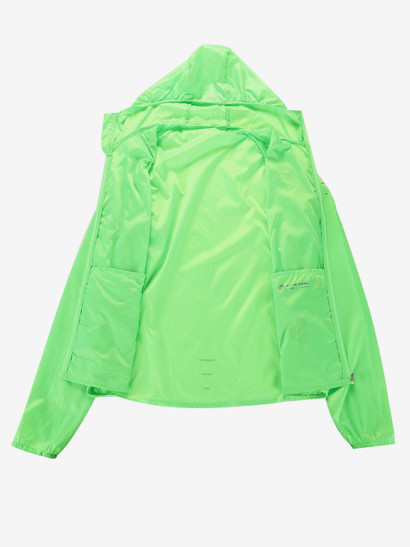 ALPINE PRO Pánska ultraľahká bunda s nepremokavou úpravou ALPINE PRO BIK zelená