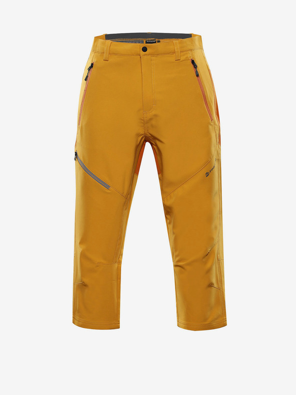 ALPINE PRO Pánske softshellové capri ALPINE PRO WEDER žltá