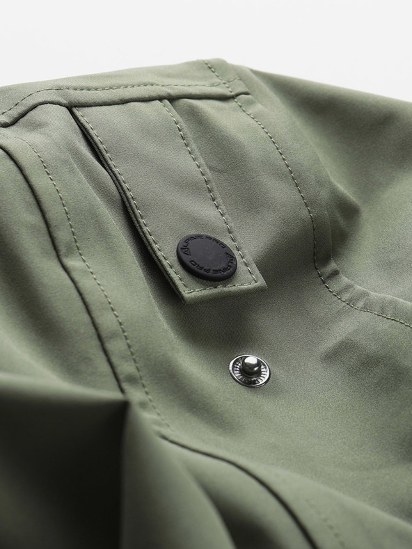 ALPINE PRO Pánska nepremokavá bunda s membránou ptx ALPINE PRO PERFET zelená