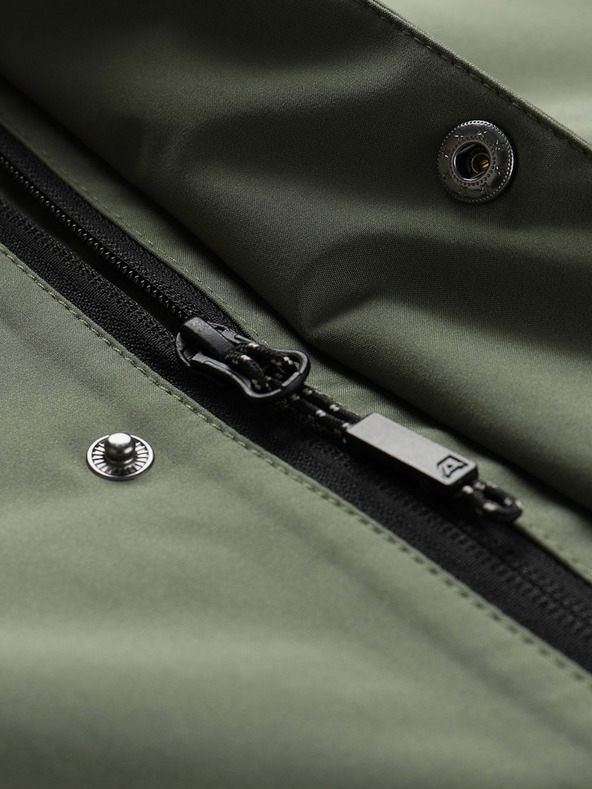 ALPINE PRO Pánska nepremokavá bunda s membránou ptx ALPINE PRO PERFET zelená