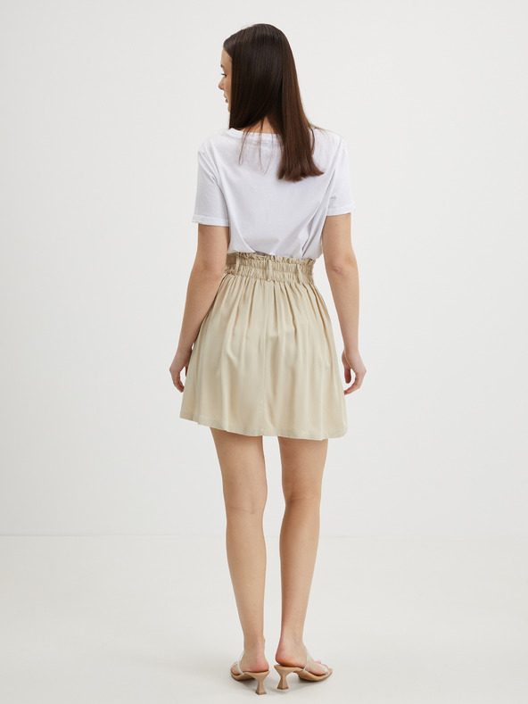 Vila Béžová krátka sukňa VILA Vero