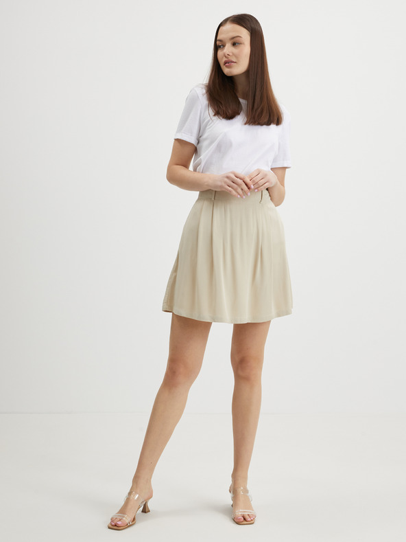 Vila Béžová krátka sukňa VILA Vero