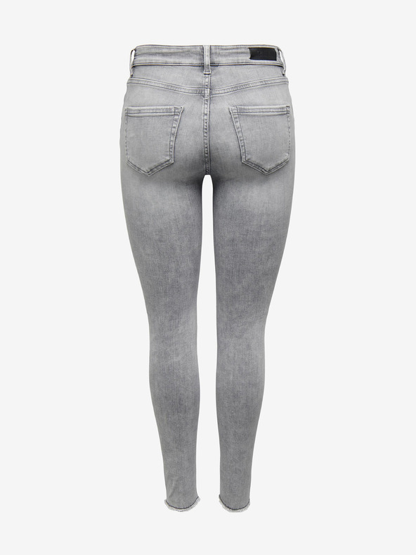ONLY Svetlošedé dámske roztrhané skinny fit džínsy ONLY Blush