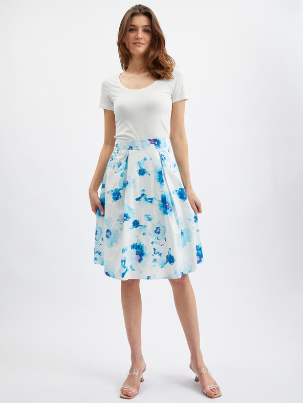 Orsay Modro-biela dámska kvetinová sukňa ORSAY
