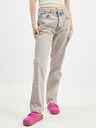 Pepe Jeans Modré a béžové dámske džínsy rovného strihu Pepe Jeans Celyn Rose