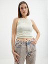 Pepe Jeans Modré a béžové dámske džínsy rovného strihu Pepe Jeans Celyn Rose