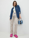 Pepe Jeans Modré a béžové dámske džínsy rovného strihu Pepe Jeans Celyn Rose