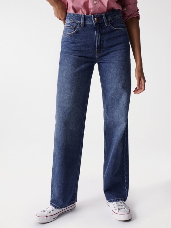 Salsa Jeans Modré dámske džínsy rovného strihu Salsa Jeans True