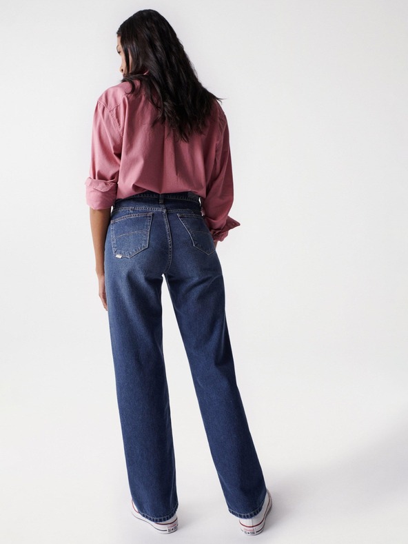 Salsa Jeans Modré dámske džínsy rovného strihu Salsa Jeans True