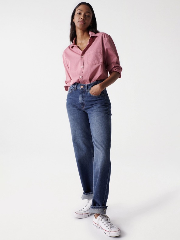 Salsa Jeans Modré dámske džínsy rovného strihu Salsa Jeans True