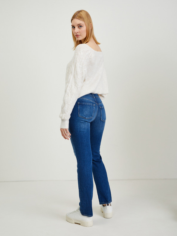 Orsay Tmavomodré dámske straight fit džínsy ORSAY