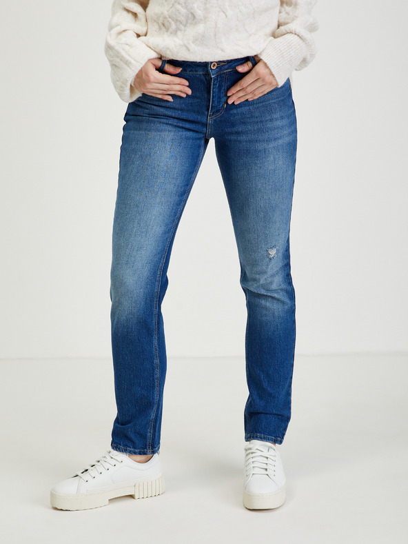 Orsay Tmavomodré dámske straight fit džínsy ORSAY