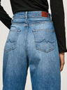 Pepe Jeans Pepe Jeans modré dámske džínsy so širokými nohavicami Addison