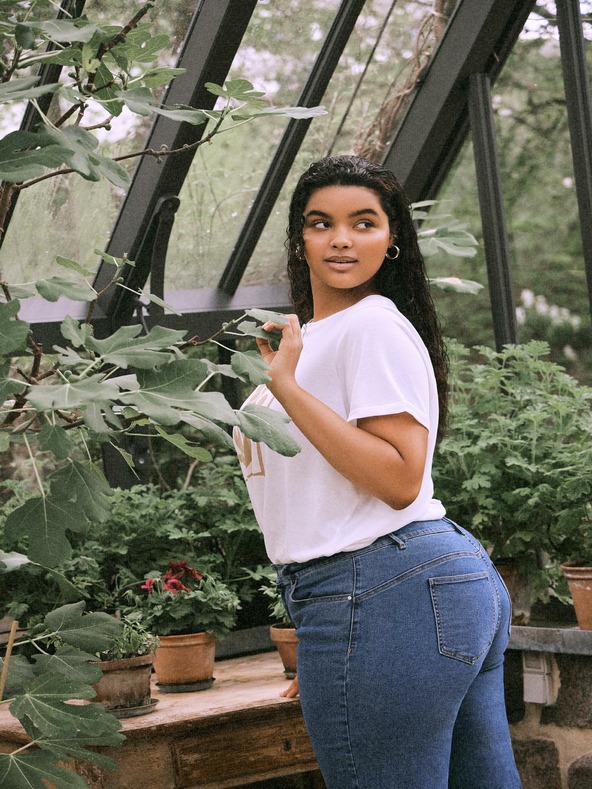 Vila Modré dámske džínsy rovného strihu VILA Stray