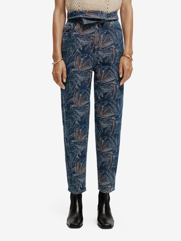 Scotch & Soda Scotch & Soda tmavomodré dámske džínsy so vzorom