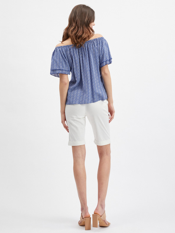 Orsay Modrá dámska vzorovaná blúzka ORSAY