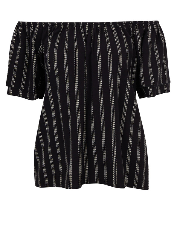 Orsay Čierna dámska pruhovaná blúzka ORSAY