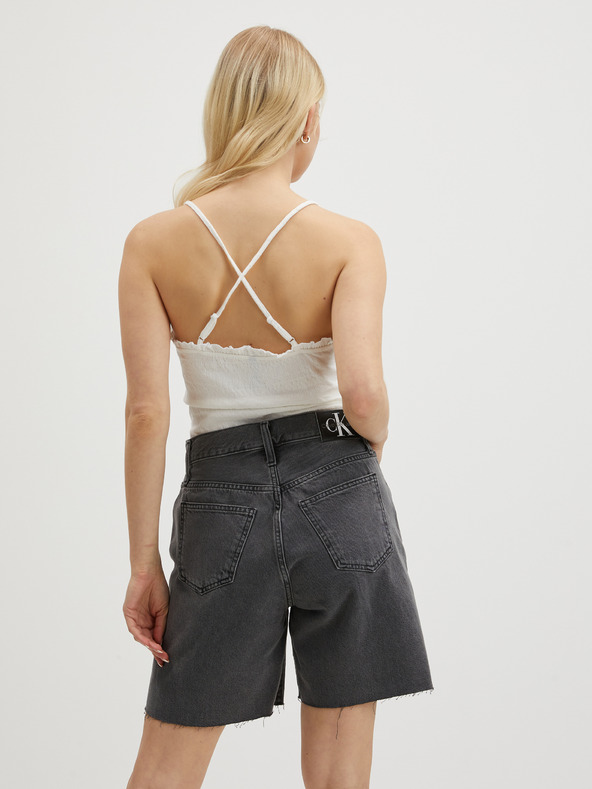 Pieces Biele dámske body Pieces Leaf