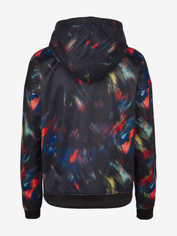 O'Neill Modro-čierna dámska vzorovaná mikina O'Neill RUTILE HOODED FLEECE