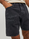 Jack & Jones Čierne pánske džínsové šortky Jack & Jones Chris