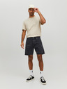 Jack & Jones Čierne pánske džínsové šortky Jack & Jones Chris