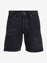 Jack & Jones Čierne pánske džínsové šortky Jack & Jones Chris
