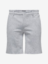 ONLY & SONS Svetlošedé pánske žíhané šortky ONLY & SONS Mark