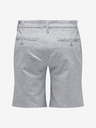 ONLY & SONS Svetlošedé pánske žíhané šortky ONLY & SONS Mark