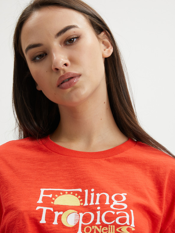 O'Neill Červené dámske tričko O'Neill Paradise