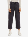 Tom Tailor Denim Tmavosivé dámske džínsy 3/4 rovného strihu Tom Tailor Denim