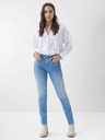 Salsa Jeans Modré dámske skinny fit džínsy s vyšívaným efektom Salsa Jeans
