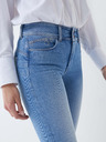 Salsa Jeans Modré dámske skinny fit džínsy s vyšívaným efektom Salsa Jeans