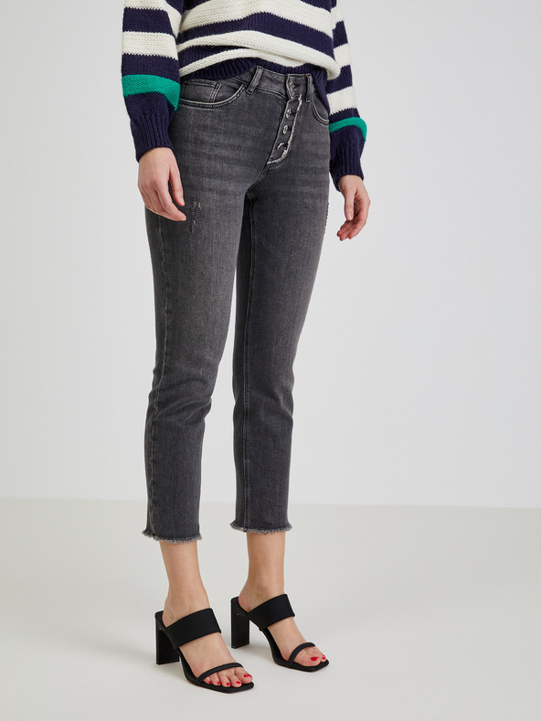 Orsay Tmavosivé dámske slim fit džínsy ORSAY