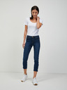 Orsay Tmavo modré skrátené slim fit džínsy ORSAY