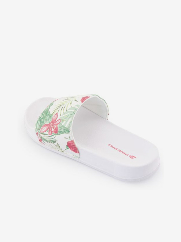 ALPINE PRO Biele dámske vzorované papuče ALPINE PRO Barletta