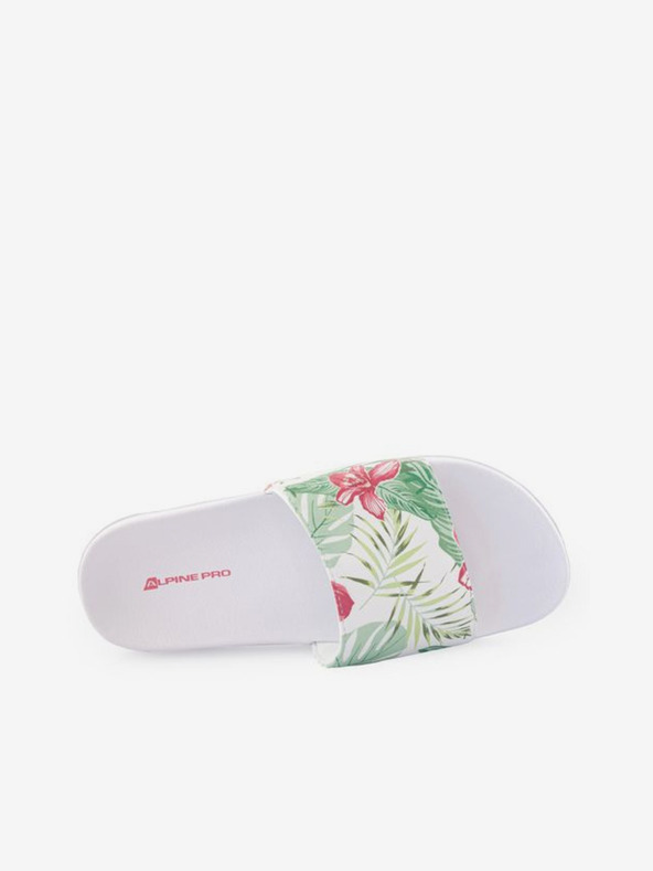 ALPINE PRO Biele dámske vzorované papuče ALPINE PRO Barletta