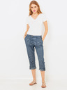CAMAIEU Modré 3/4 slim fit džínsy CAMAIEU