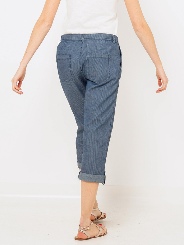 CAMAIEU Modré 3/4 slim fit džínsy CAMAIEU