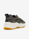 Scotch & Soda Tmavozelené dámske vzorované tenisky Scotch & Soda Celest Sneaker Green Multi