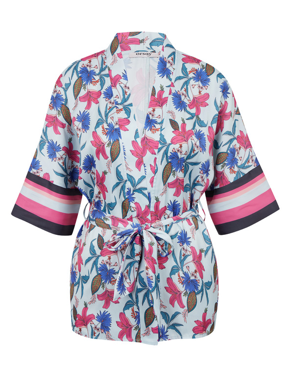 Orsay Svetlomodré dámske kvetinové kimono ORSAY